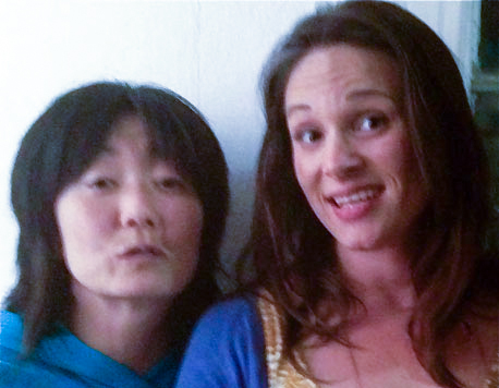 photo of Jennifer and Kelly Jo Kamp making funny faces