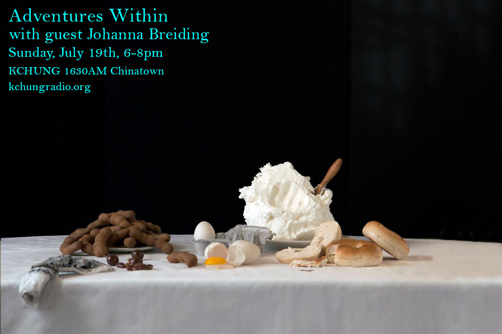 flyer for episode 34 of Adventures Within with guest Johanna Breiding: Still Life with Crisco, by Johanna Breiding